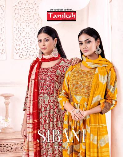 SIBANI VOL 10 BY TANIKSH DESIGNER ROMAN EMBROIDERY WORK SALWAR SUIT WHOLESALER IN INDIA